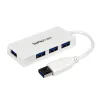 Adaptador Concentrador Hub StarTech.com USB 3.0 - 4 Puertos - Blanco - ST4300MINU3W