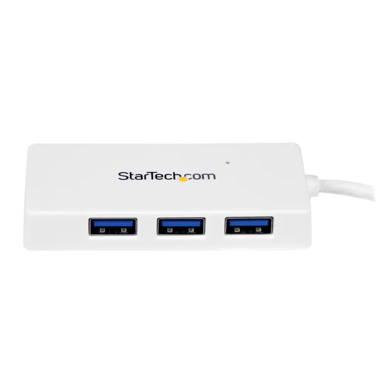 Adaptador Concentrador Hub StarTech.com USB 3.0 - 4 Puertos - Blanco - ST4300MINU3W