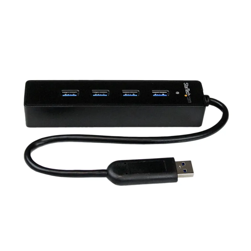 Adaptador StarTech.com Concentrador Hub USB 3.0 Super Speed Portátil de 4 Puertos Salidas - especialStartech.com - ST4300PBU3