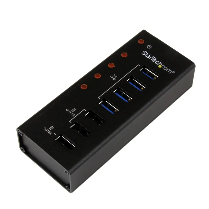 HUB Concentrador StarTech.com - 4 Puertos USB 3.0 - 3 de Carga USB - Carcasa de Metal - ST4300U3C3