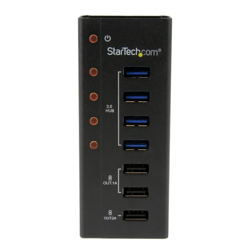 HUB Concentrador StarTech.com - 4 Puertos USB 3.0 - 3 de Carga USB - Carcasa de Metal - ST4300U3C3