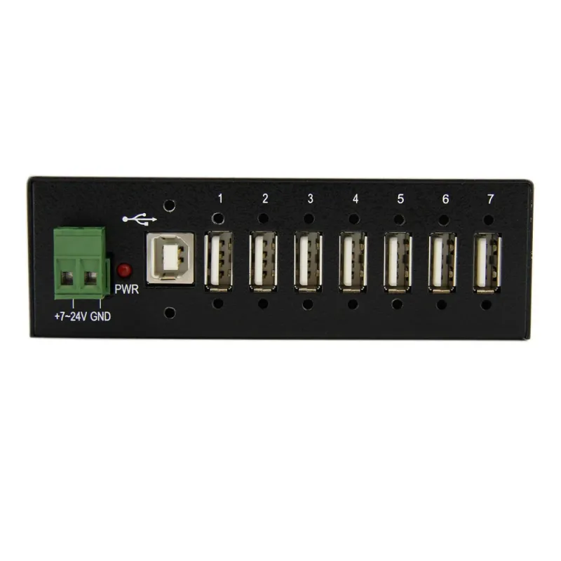 Concentrador HUB Industrial StarTech.com - 7 Puertos USB 2.0 - Montaje en Superficie - ST7200USBM