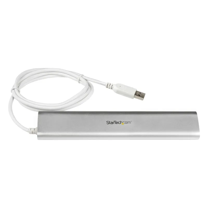 HUB USB StarTech.com ST73007UA - 7 Puertos USB 3.0 - Cable Incorporado - Blanco - ST73007UA