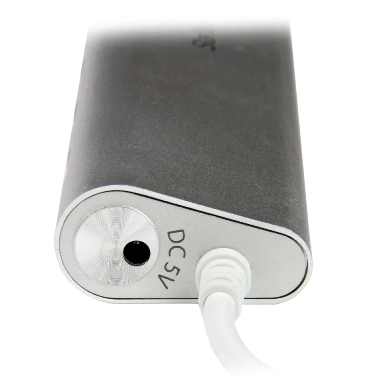 HUB USB StarTech.com ST73007UA - 7 Puertos USB 3.0 - Cable Incorporado - Blanco - ST73007UA