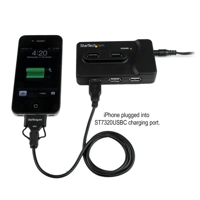 Concentrador HUB StarTech.com ST7320USBC - 2 Puertos USB 3.0 - 4 Puertos USB 2.0 - ST7320USBC