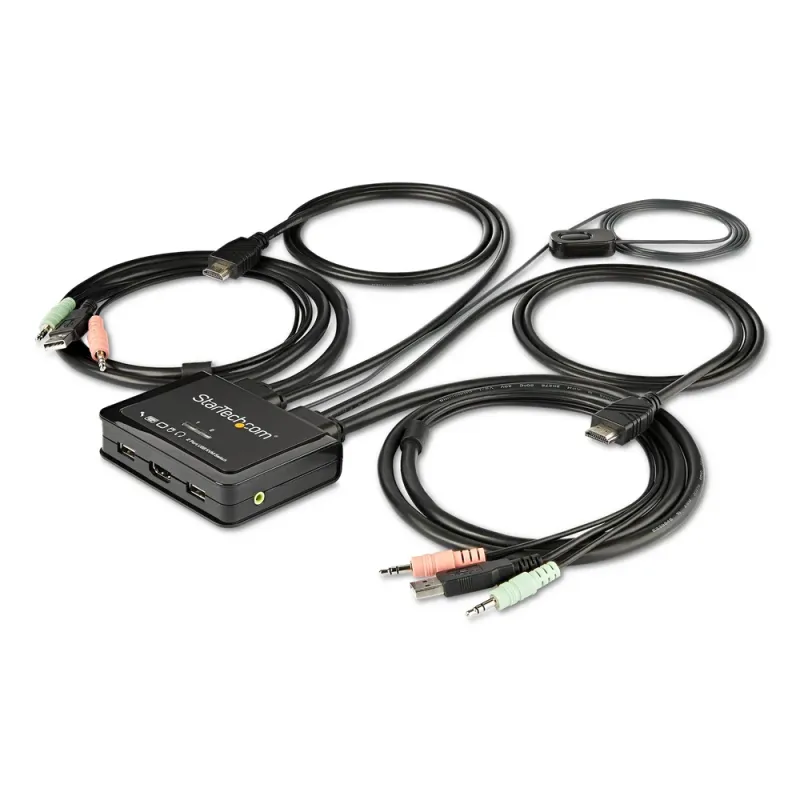 Conmutador StarTech.com - USB - HDMI - 3.5mm - Alimentado Vía USB - SV211HDUA4K