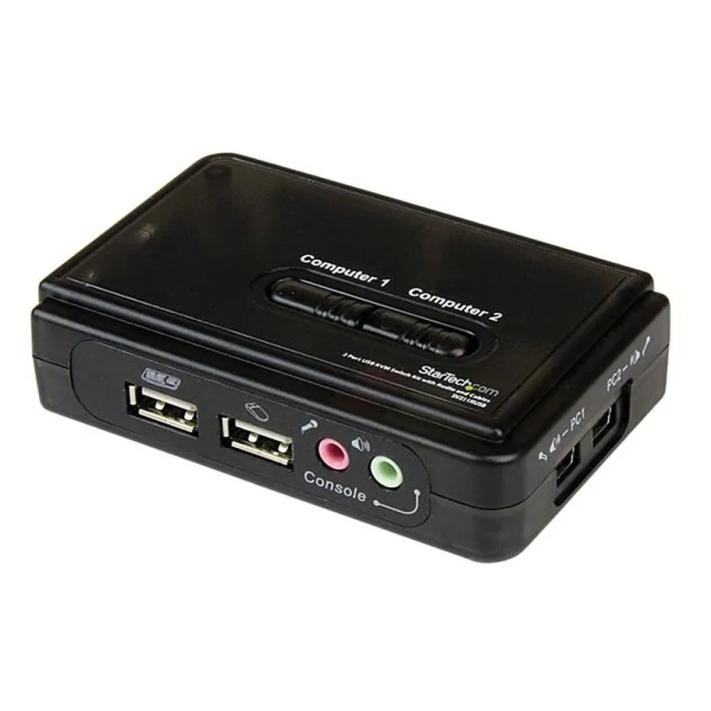 KVM StarTech.com - 2 Puertos VGA - 2x USB-A - 2x USB-B - 2x 3.5mm - SV211KUSB