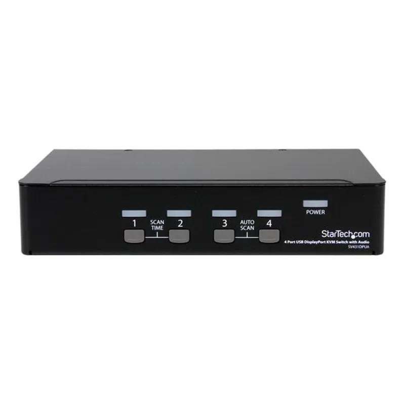 KVM StarTech.com - 4 Puertos DisplayPort - USB - 3.5 mm - SV431DPUA