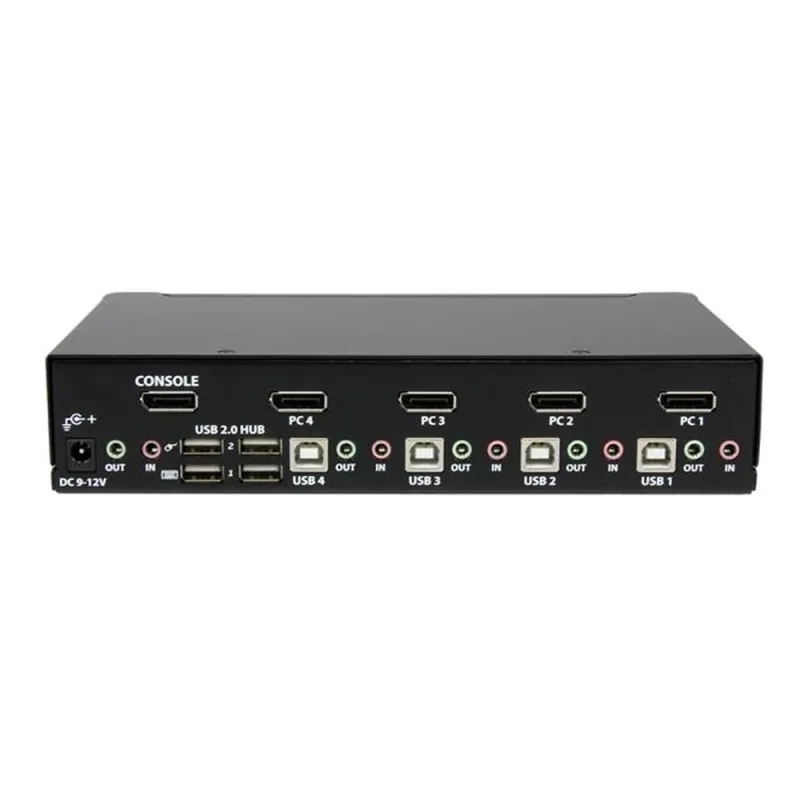 KVM StarTech.com - 4 Puertos DisplayPort - USB - 3.5 mm - SV431DPUA