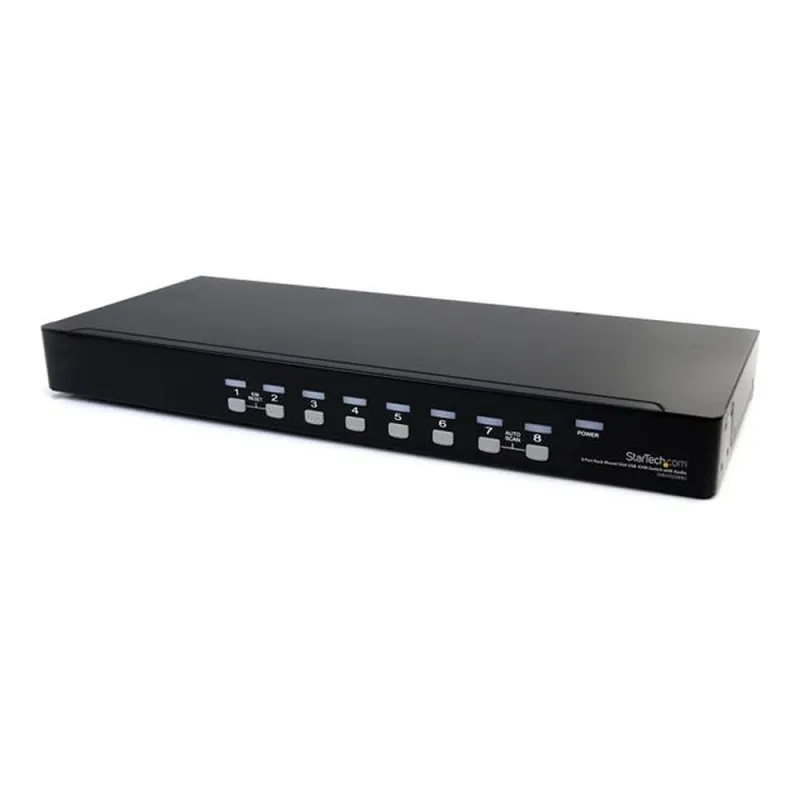 Conmutador Switch KVM StarTech.com SV831DUSBAU - 8 Puertos VGA - USB A - Audio - 1U Rack - SV831DUSBAU