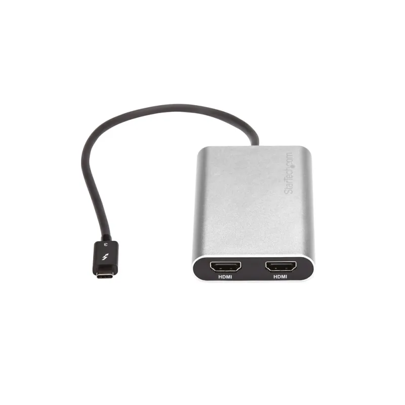 Adaptador de Vídeo StarTech.com - ThunderBolt 3 - USB-C a Doble HDMI - 4K 60Hz - Mac y Win - TB32HD24K60