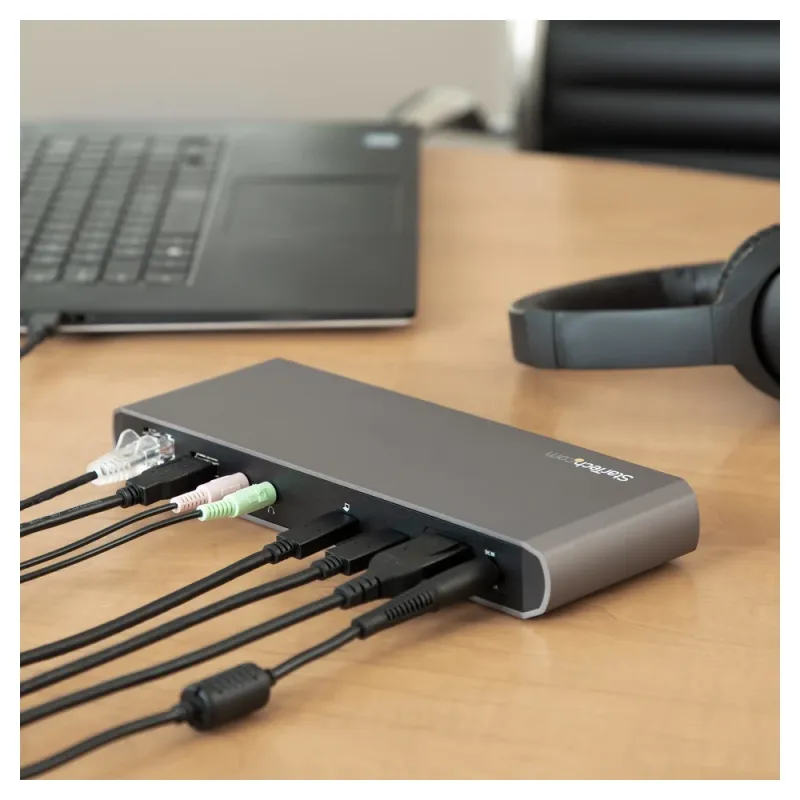 Docking Station StarTech.com TB3DK2DPPD - Thunderbolt 3 - DisplayPort - RJ-45 - USB 3.0 - TB3DK2DPPD