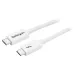 Cable StarTech.com TBLT3MM1MW - Thunderbolt 3 - USB-C - Macho/Macho - 1m - Blanco - TBLT3MM1MW