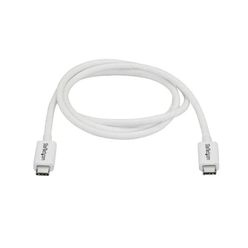 Cable StarTech.com TBLT3MM1MW - Thunderbolt 3 - USB-C - Macho/Macho - 1m - Blanco - TBLT3MM1MW