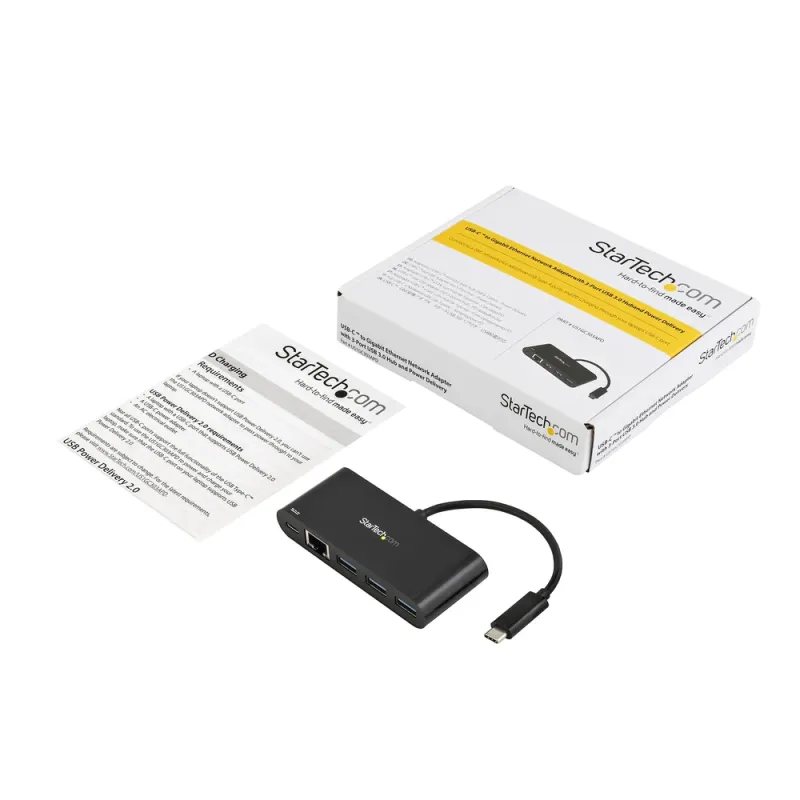 HUB USB StarTech.com US1GC303APD - USB-C a 3 USB 3.0 - RJ-45 - USB-C - US1GC303APD