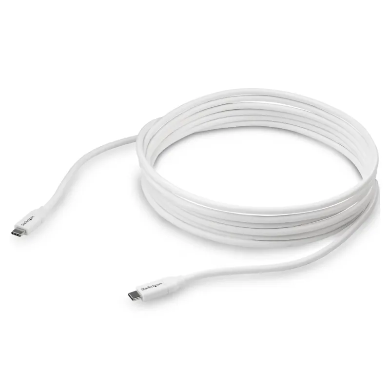 Cable StarTech.com USB2C5C4MW - USB-C - 4Mts - Blanco - USB2C5C4MW