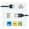 Cable USB StarTech.com - USB-C a USB-B - 1m - Negro - USB2CB1M