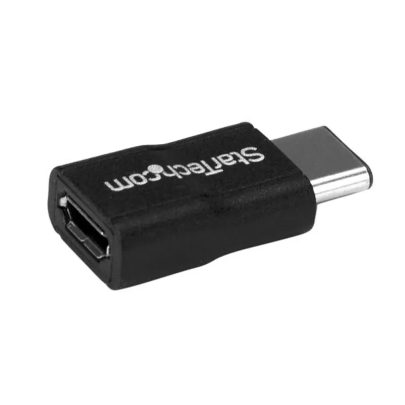 Adaptador StarTech.com - Conecta USB-C a Micro-USB 2.0 - Macho a Hembra - Negro - USB2CUBADP