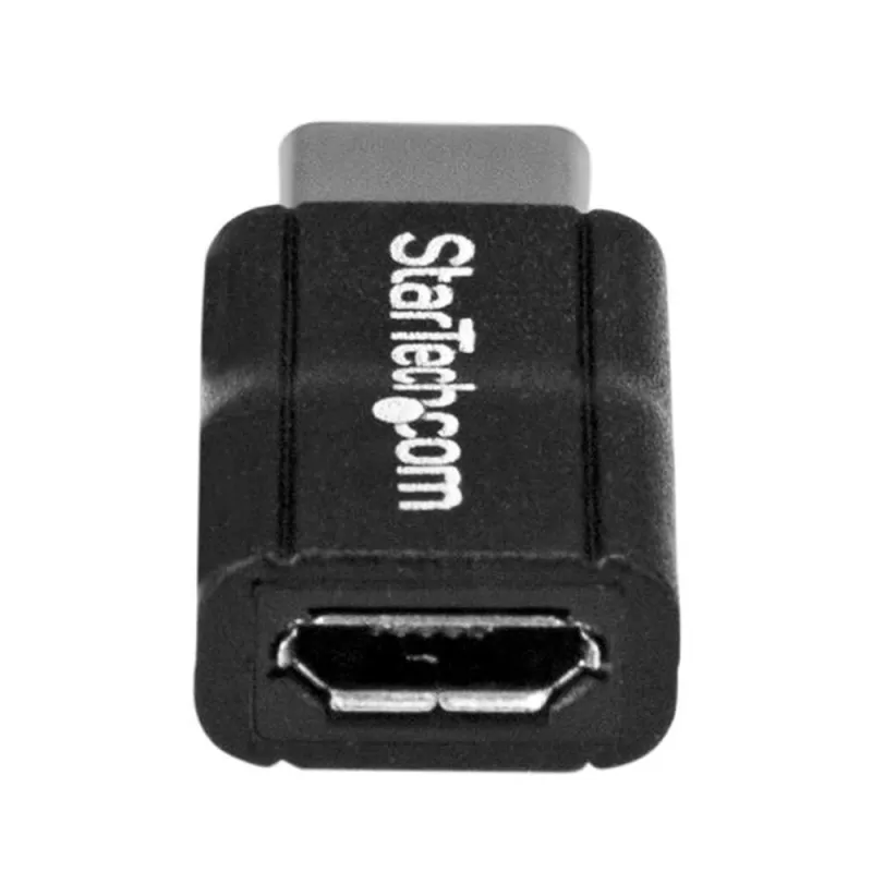 Adaptador StarTech.com - Conecta USB-C a Micro-USB 2.0 - Macho a Hembra - Negro - USB2CUBADP