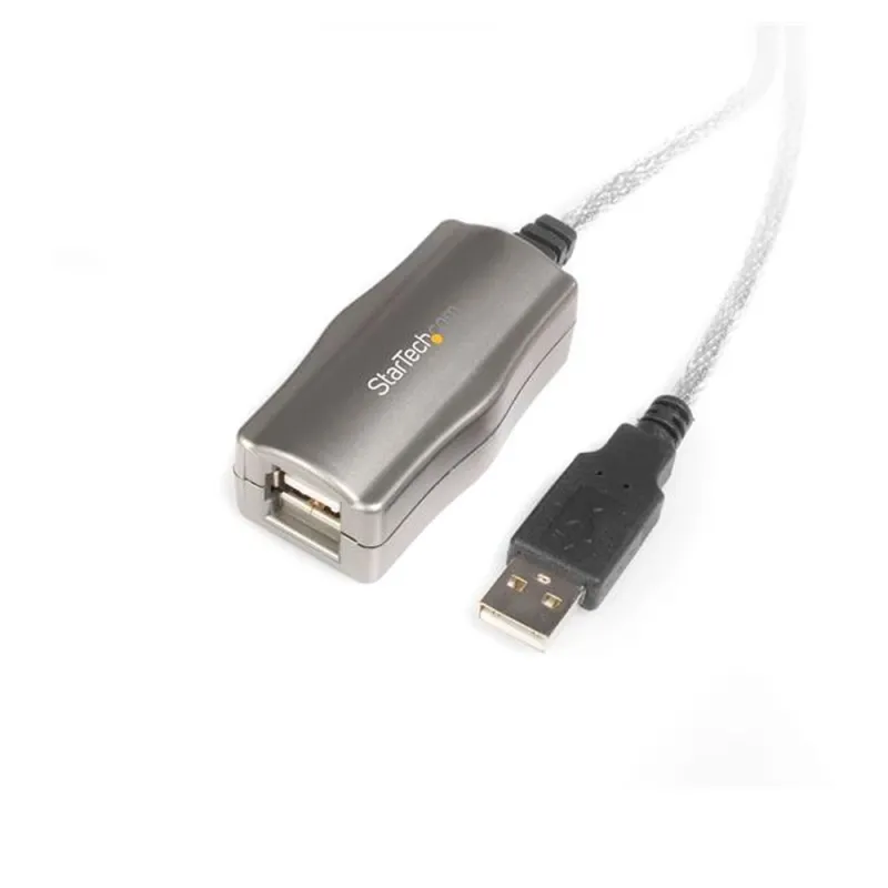 Cable StarTech.com - 4.5m - De Extensión Activo USB 2.0 - Macho a Hembra USB A - Gris - USB2FAAEXT15