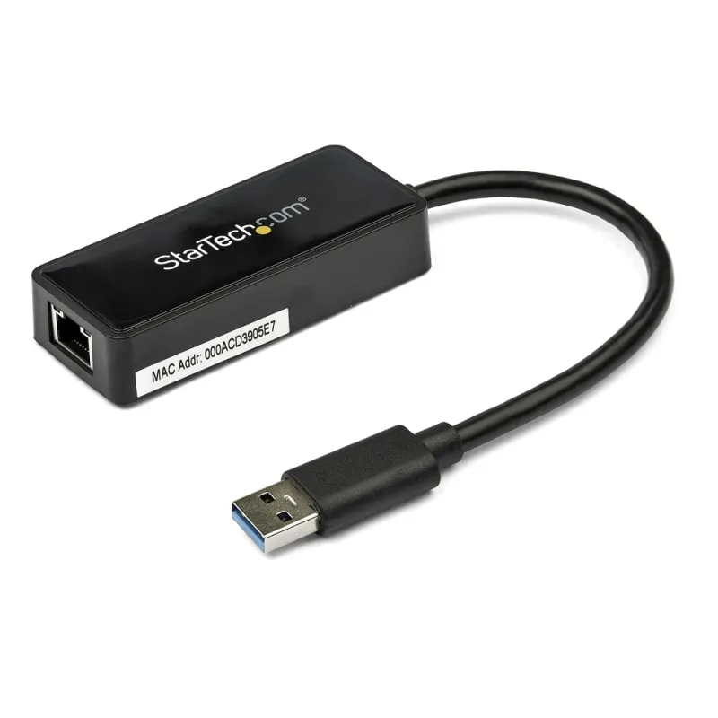 Adaptador Tarjeta de Red StarTech.com - Ethernet - 1 Puerto RJ45 - Externa USB 3.0 - Negro - USB31000SPTB