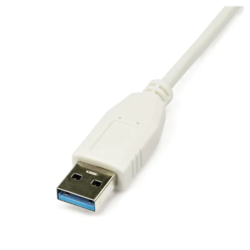 Adaptador StarTech.com Tarjeta de Red Externa NIC USB 3.0 a 1 Puerto Gigabit Ethernet - 1Gbps - RJ45 - USB A - Blanco - USB31000SW
