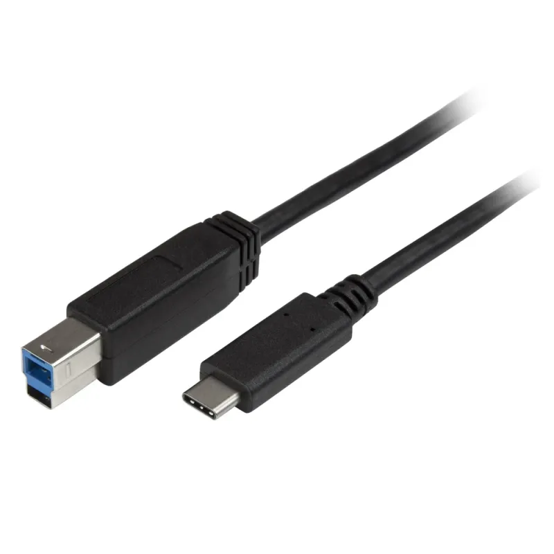 Cable Adaptador StarTech.com - Conecta USB-C 3.0 a USB-B 3.0 - 2Mts - Negro - USB315CB2M