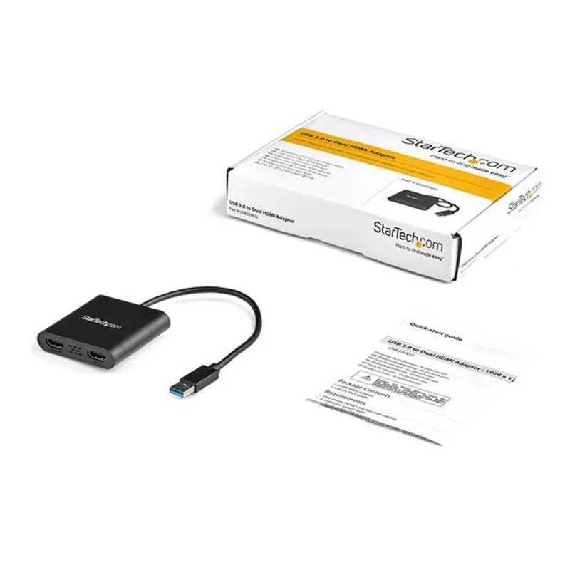 Adaptador de Video StarTech.com USB32HD2 - USB 3.0 a HDMI 4k - Negro - USB32HD2