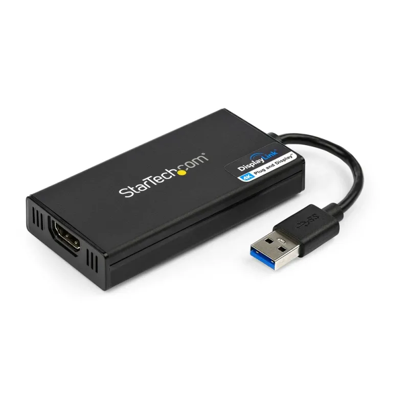 Adaptador de Vídeo StarTech.com - USB 3.0 a HDMI - 4K - Multi Monitor - Negro - USB32HD4K