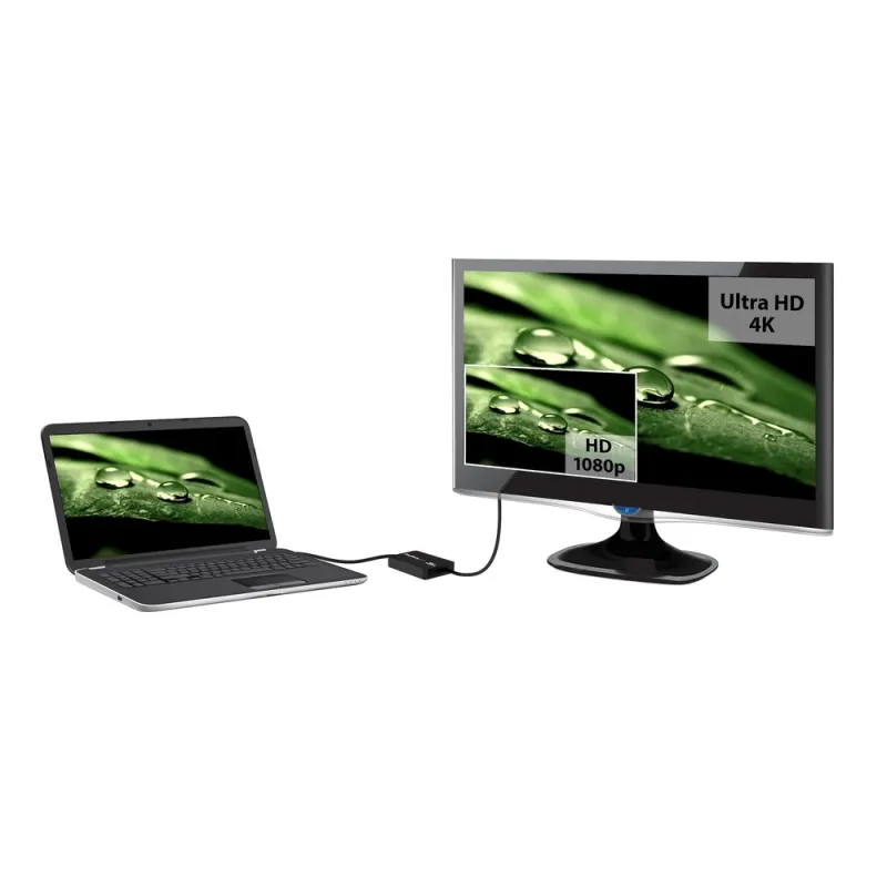 Adaptador de Vídeo StarTech.com - USB 3.0 a HDMI - 4K - Multi Monitor - Negro - USB32HD4K