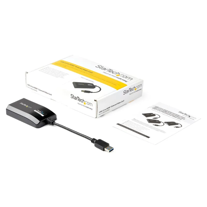 Adaptador de Vídeo StarTech.com - USB 3.0 a HDMI - Multi Monitor - Negro - USB32HDPRO