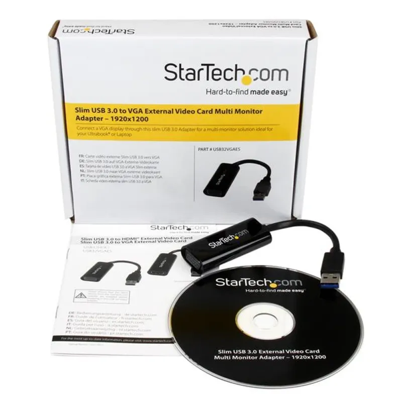 Adaptador de Video StarTech.com - USB 3.0 a VGA - Negro - USB32VGAES