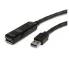 Cable Extensor StarTech.com USB3AAEXT10M - USB 3.0 - 10m - Macho a Hembra - Negro - USB3AAEXT10M