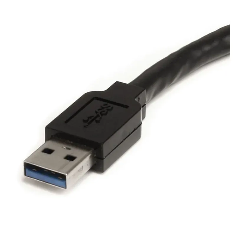 Cable Extensor StarTech.com USB3AAEXT10M - USB 3.0 - 10m - Macho a Hembra - Negro - USB3AAEXT10M
