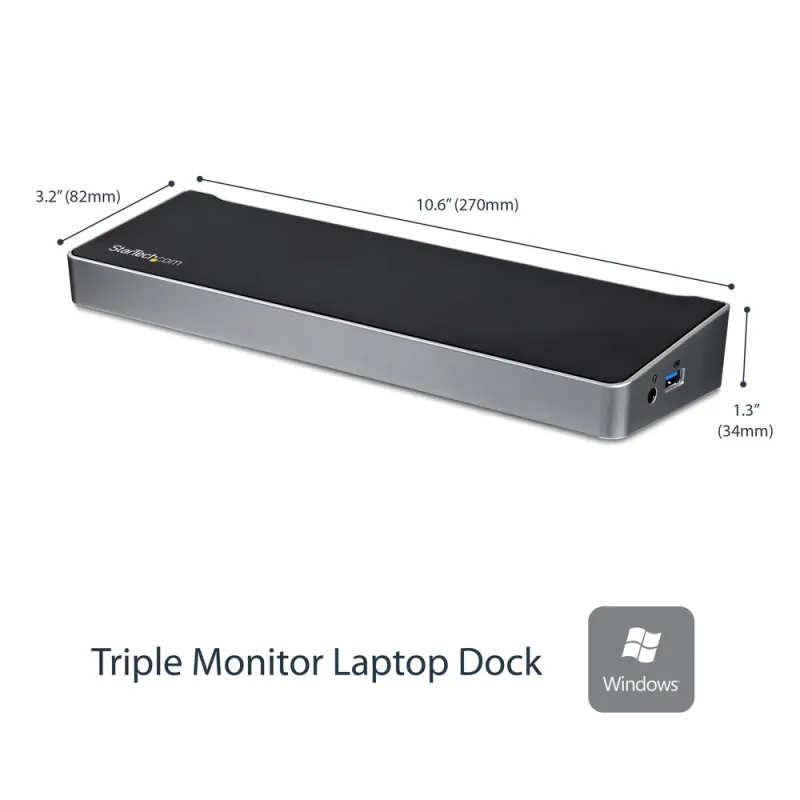 Docking Station StarTech.com USB3DOCKH2DP - HDMI - DisplayPort - Negro - USB3DOCKH2DP