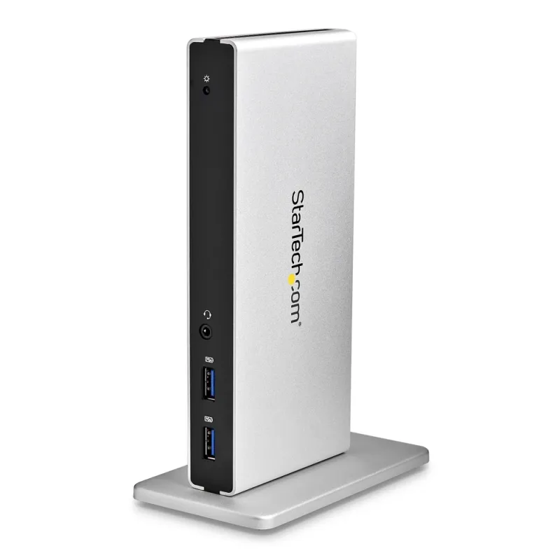 Docking Station StarTech.com USB3SDOCKDD - HDMI - VGA - DVI - Plata - USB3SDOCKDD