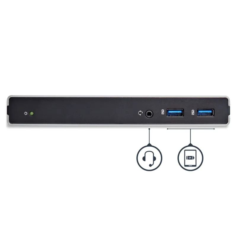 Docking Station StarTech.com USB3SDOCKDD - HDMI - VGA - DVI - Plata - USB3SDOCKDD