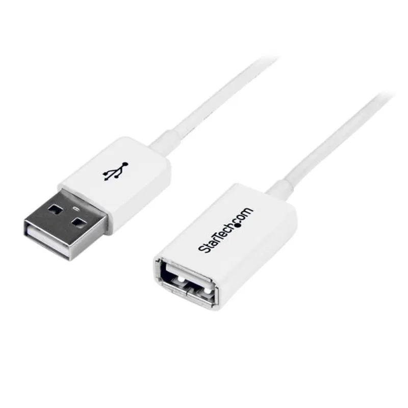 Cable StarTech.com 1m Extension Alargador USB 2.0 Macho a Hembra - Blanco - USBEXTPAA1MW