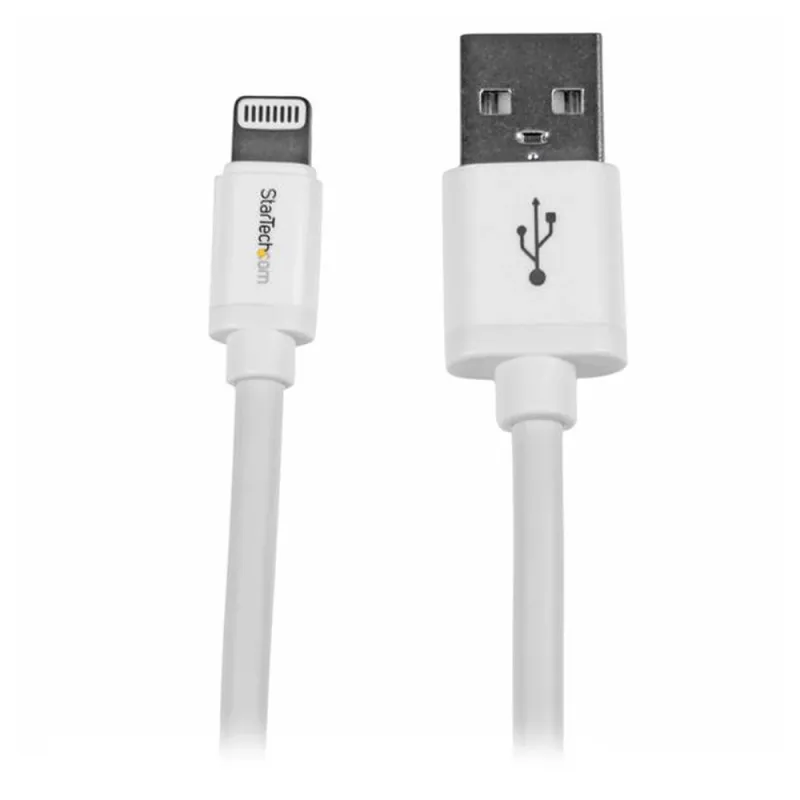 Cable StarTech.com 2m Lightning 8 Pin a USB A 2.0 para Apple iPod iPhone 5 iPad - Blanco - USBLT2MW