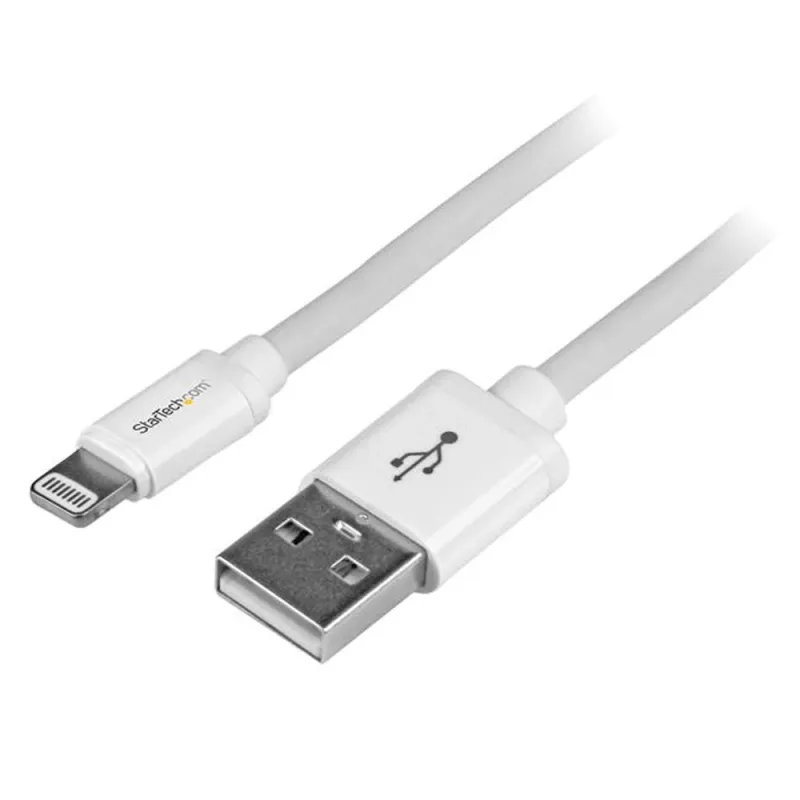 Cable StarTech.com 2m Lightning 8 Pin a USB A 2.0 para Apple iPod iPhone 5 iPad - Blanco - USBLT2MW