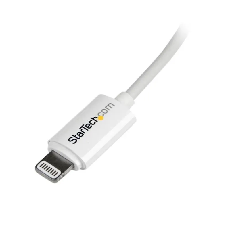 Cable StarTech.com 2m Lightning 8 Pin a USB A 2.0 para Apple iPod iPhone 5 iPad - Blanco - USBLT2MW