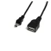 Cable USB StarTech.com - 30cm - Mini USB 2.0 a USB - Macho/Hembra - Negro - USBMUSBFM1 Cable USB StarTech.com - 30cm - Mini USB 2.0 a USB - Macho/Hembra - Negro - USBMUSBFM1