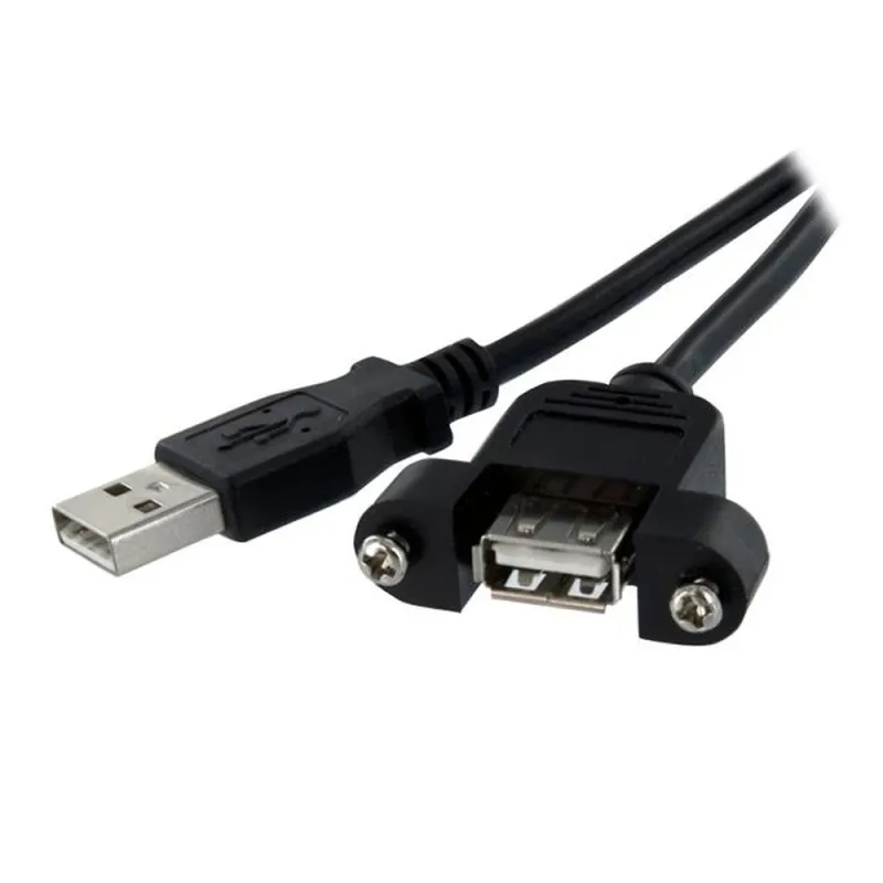 Cable StarTech.com USB 2.0 para Montaje en Panel Macho a Hembra USB A - 30cm - USBPNLAFAM1