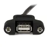 Cable StarTech.com USB 2.0 para Montaje en Panel Macho a Hembra USB A - 30cm - USBPNLAFAM1