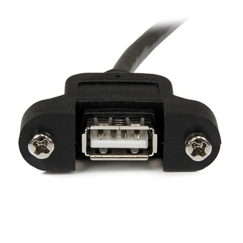 Cable StarTech.com USB 2.0 para Montaje en Panel Macho a Hembra USB A - 30cm - USBPNLAFAM1