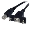 Cable StarTech.com USB 2.0 para Montaje en Panel Macho a Hembra USB B - 90cm - USBPNLBFBM3