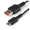 Cable de Carga StarTech.com - USB-A a USB-C - 1M - Con Bloqueo de Datos - USBSCHAC1M