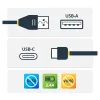 Cable de Carga StarTech.com - USB-A a USB-C - 1M - Con Bloqueo de Datos - USBSCHAC1M