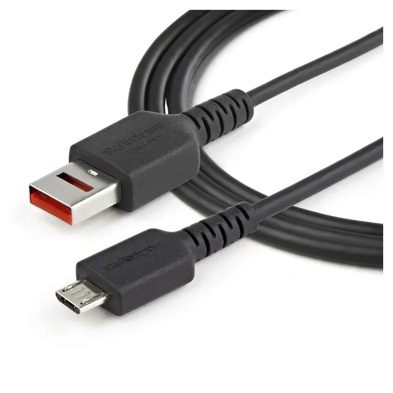 Cable de Carga StarTech.com - USB-A a Micro USB - 1m - Con Bloqueo de Datos - USBSCHAU1M