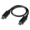 Cable StarTech.com USB OTG - 20cm - Adaptador Micro USB a Micro USB - Macho a Macho - UUUSBOTG8IN